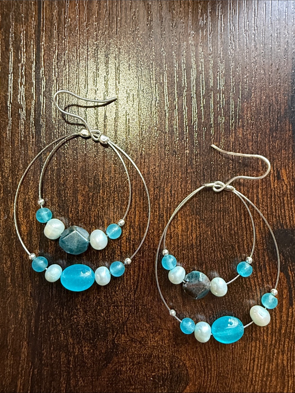 Lord & Taylor Sterling Silver Genuine Stone Earrings